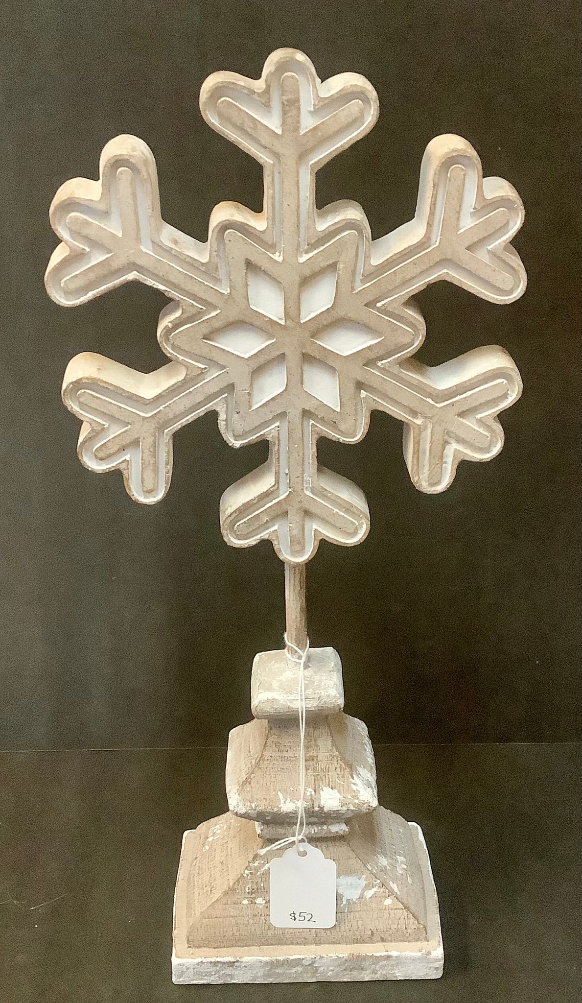 Snowflake on a spindle