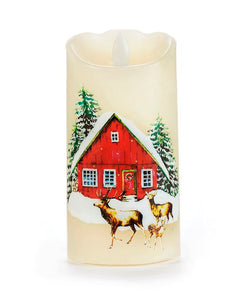 Deer and Barn candle