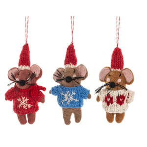 Wool Holiday Mice (3 styles)