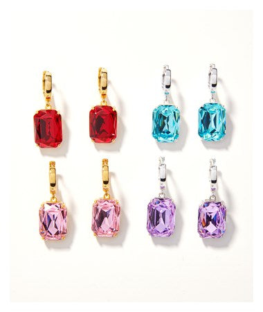 Faceted dangle earrings (4 colors)