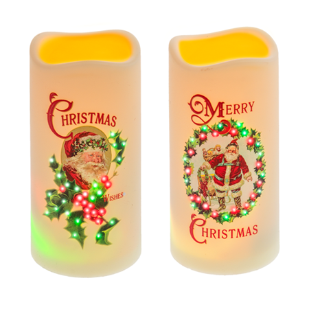 Santa LED candle (2 styles)