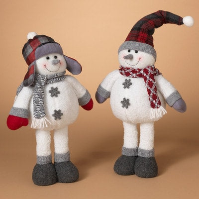 Plush standing snowman (2 styles)