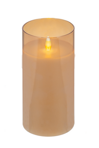 Flameless gold candle medium