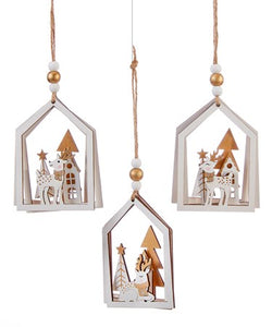 Christmas House Ornament (assorted)