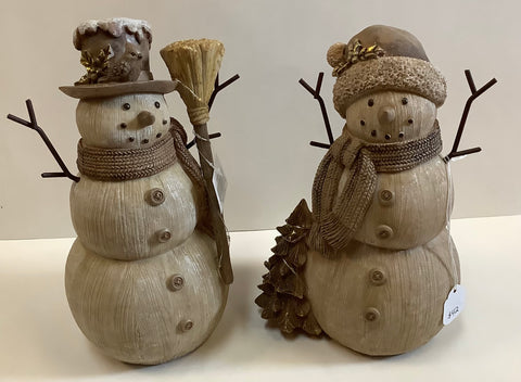 Wood grain snowmen (2 styles)