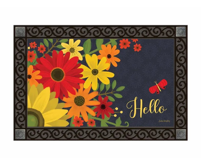 Gerbera Garden doormat