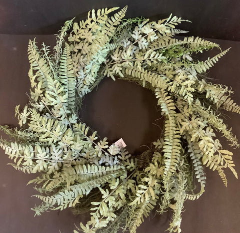 Mixed fern and twig wreath