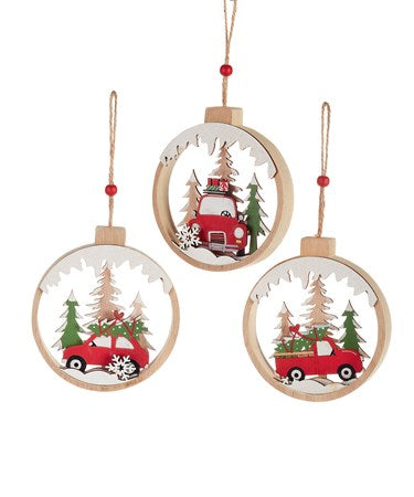 Wooden ornament (3 styles)