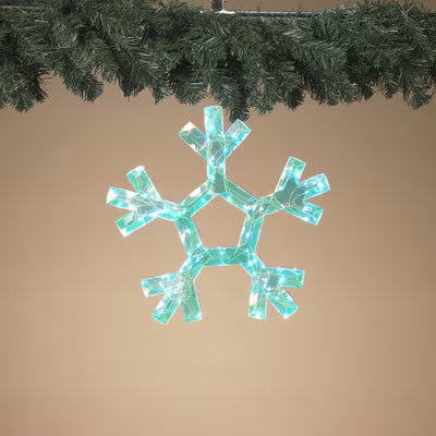 Lighted Holographic Snowflake 12 inch