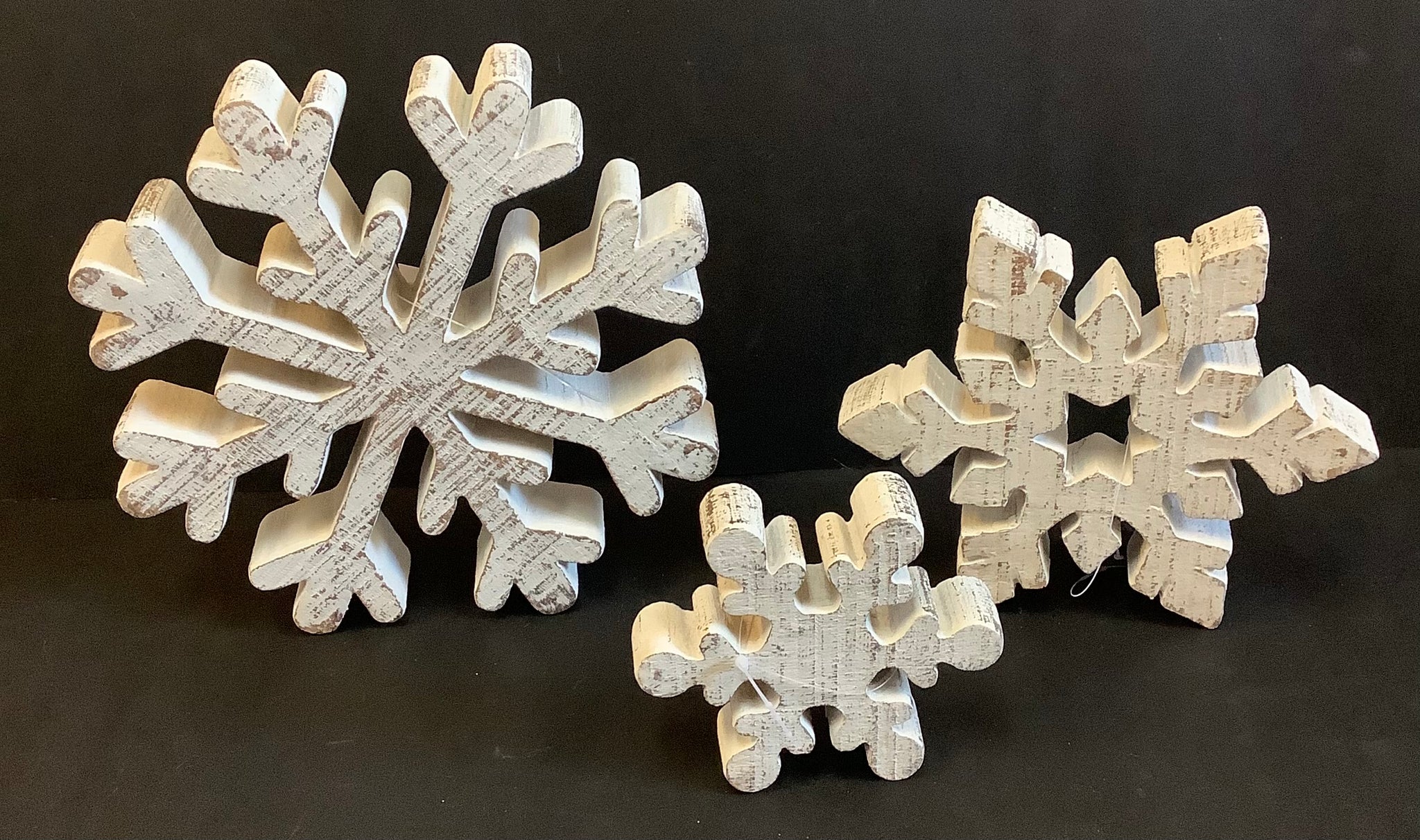 Whitewashed snowflake (3 sizes)