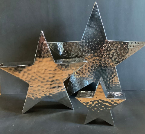 Metal Hammered Tabletop Stars (3 sizes)