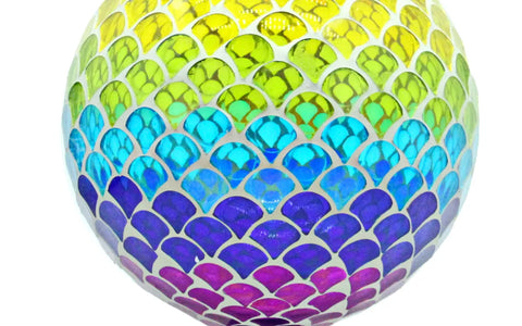 10 inch rainbow scales gazing ball