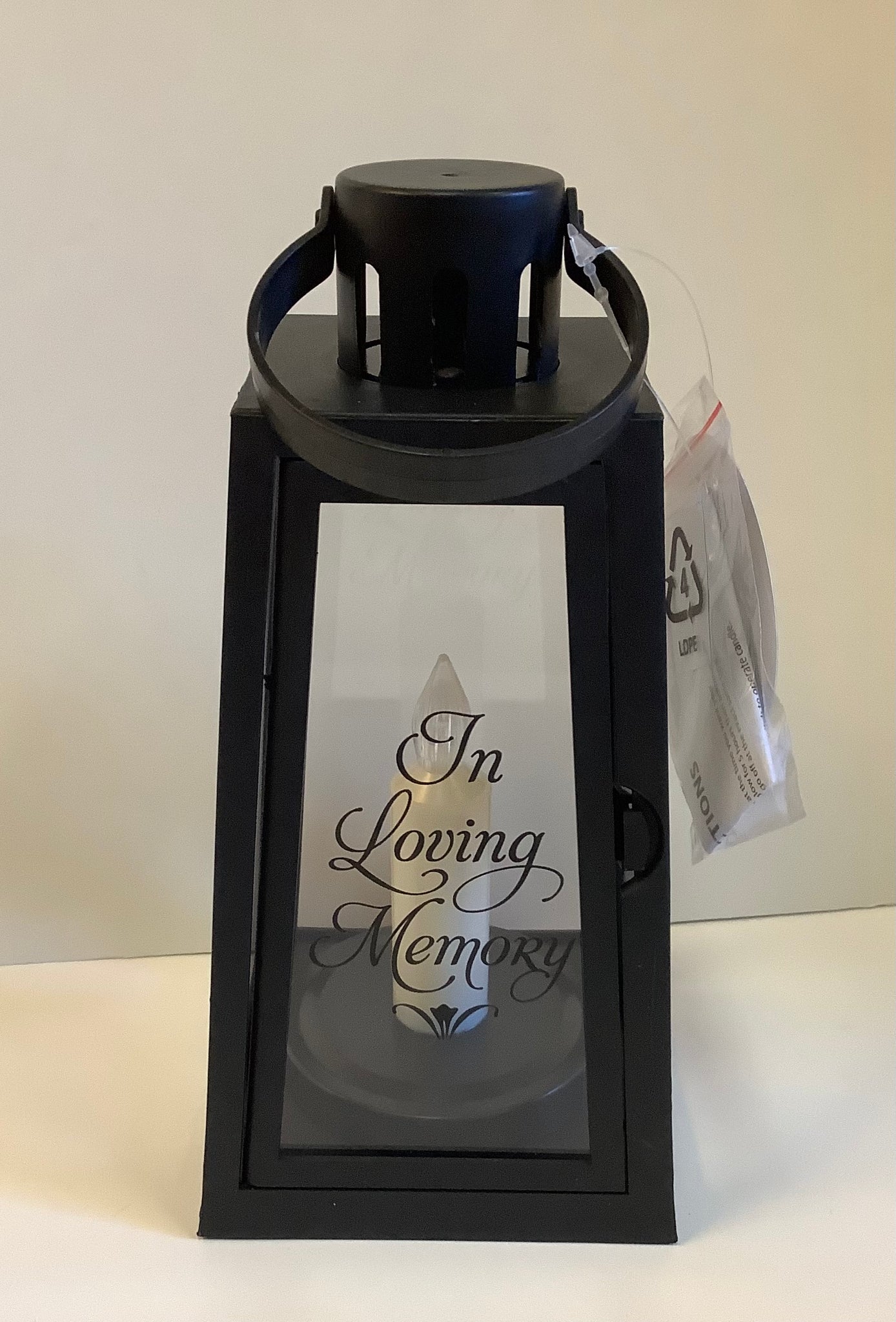 In loving memory lantern (plastic)