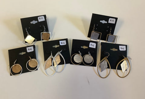 Silver/Gold dangle earring (6 styles)