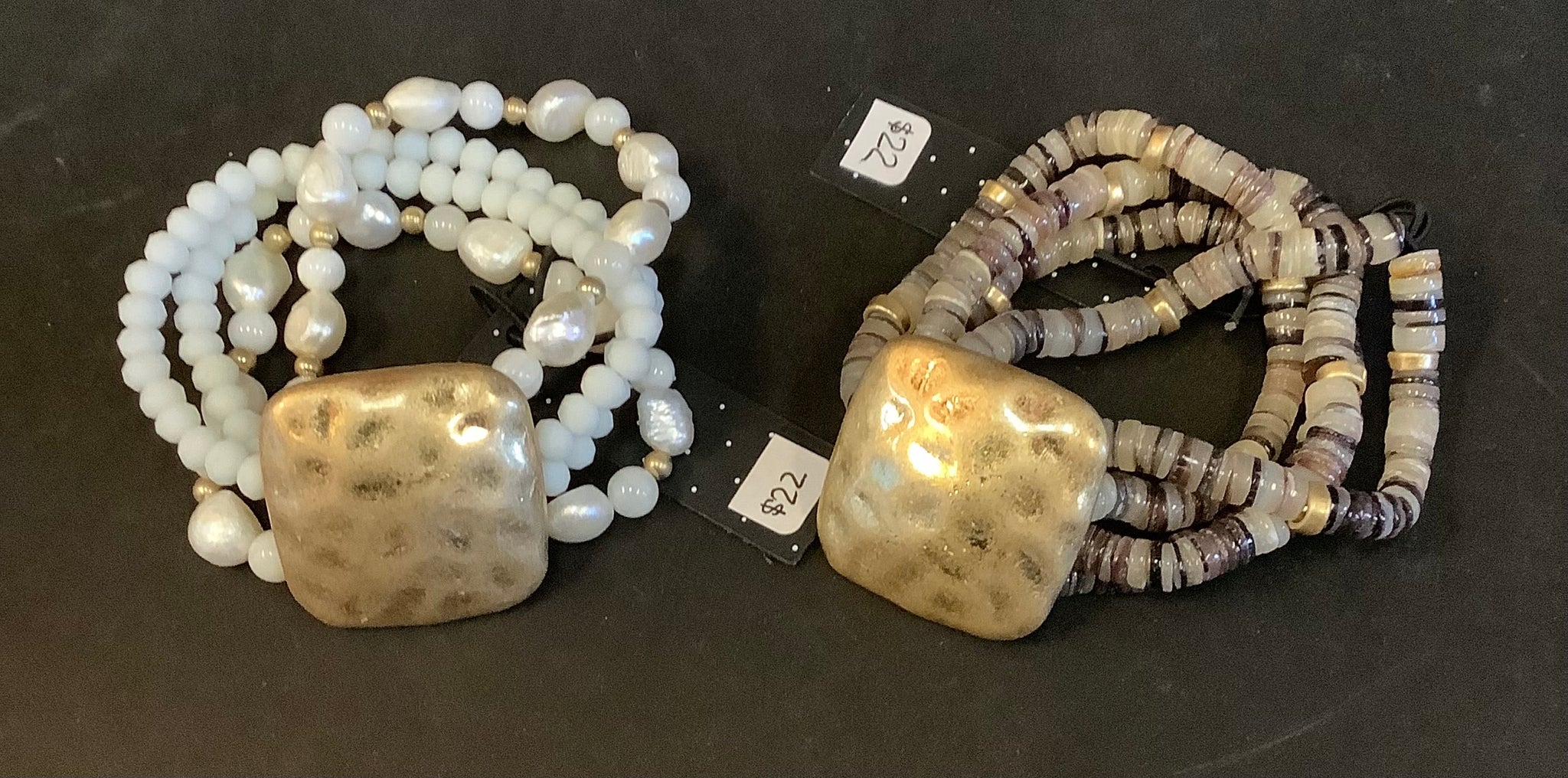 4 strand gold plate bracelet (2 colors)
