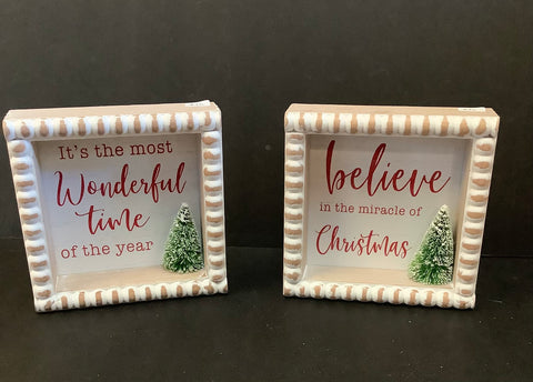 Square Christmas sign (2 styles)