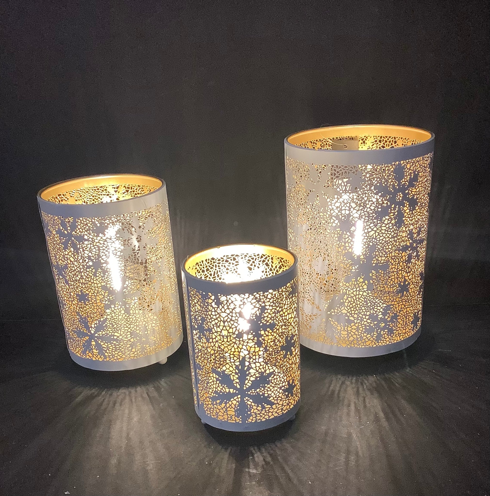 Metal snowflake lantern (3 sizes)