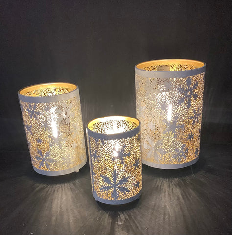 Metal snowflake lantern (3 sizes)