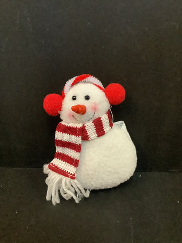 Stuffed snowman ornament