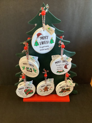 Wooden funny ornament