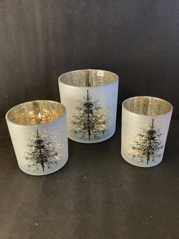 Frosted Christmas Tree Container (3 sizes)