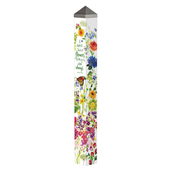 Watercolor Flowers Art pole