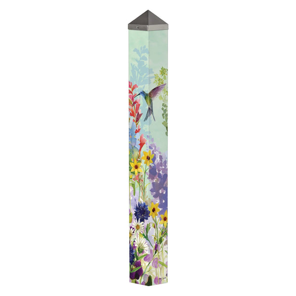 Spring Hummingbirds Art Pole 40 inch
