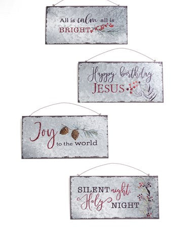 Metal Christmas sign (4 styles)