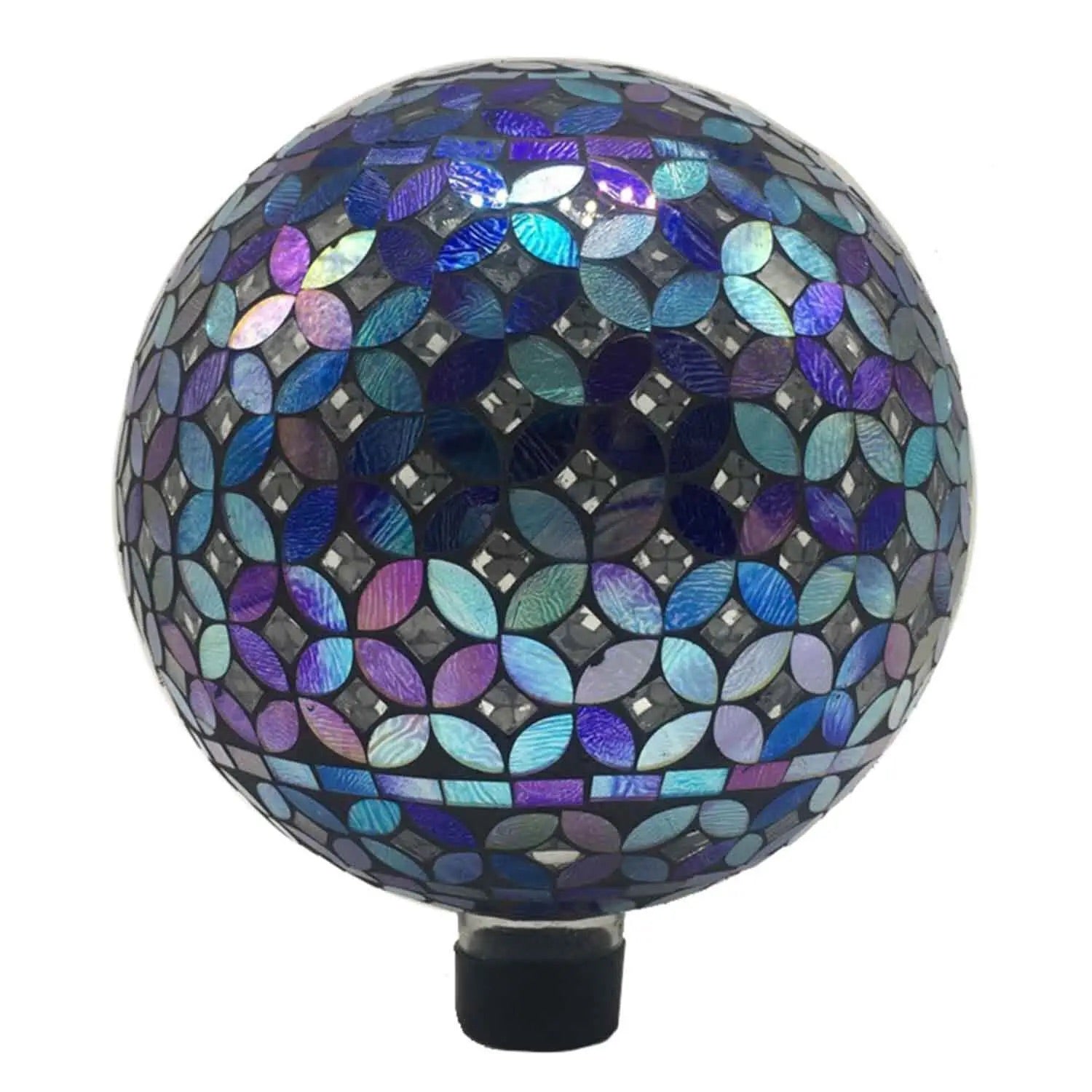 10 inch blue & purple geometric gazing ball