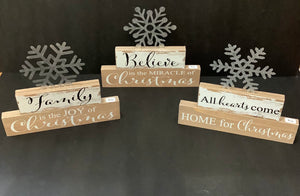 Table top sign with snowflake (3 styles)