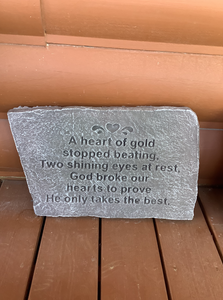 Concrete memorial A heart of gold