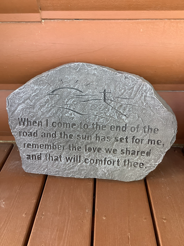 Concrete memorial When I come to the end