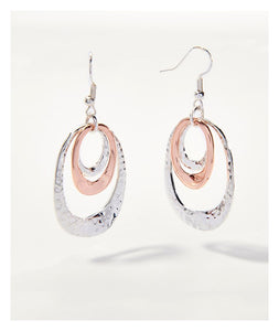 Pebbled oblong earrings