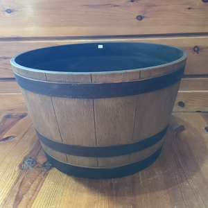Whiskey barrel planter