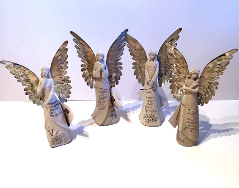 Angel Polystone with metal wings (4 styles)
