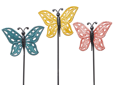 Enamel butterfly stake (3 colors)