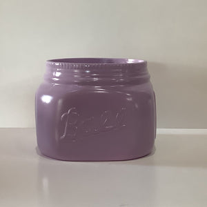 Purple Ball jar planter
