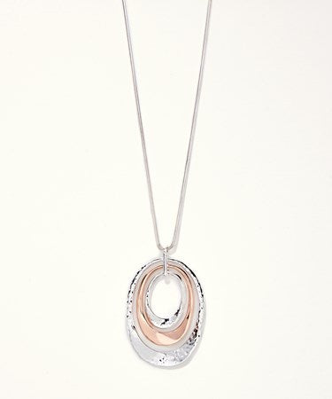 Pebbled oblong necklace