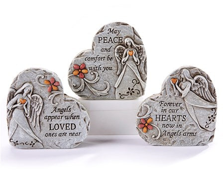 Heart shape memorial stone