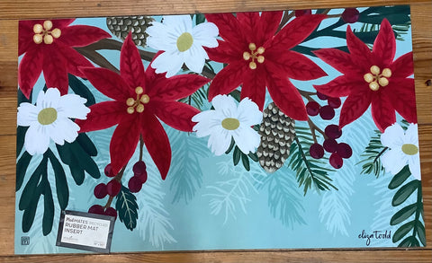 Poinsettia Bloom Door Mat