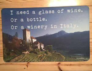 I need a glass of wine doormat