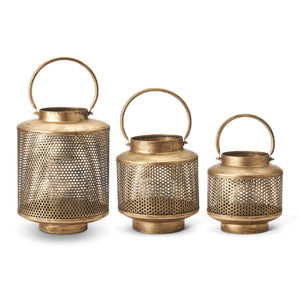 Gold mesh lanterns (3 sizes)