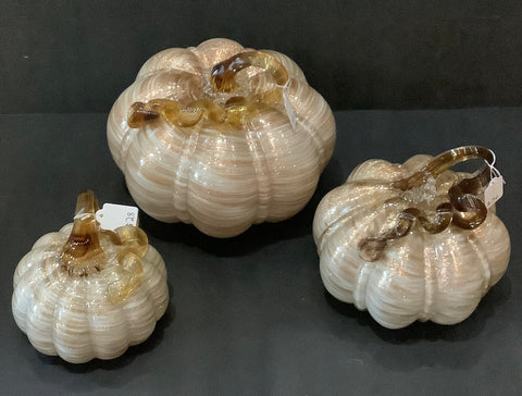 Handblown glass pumpkins (3 sizes)