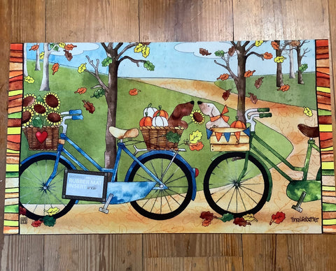 Autumn bike ride doormat