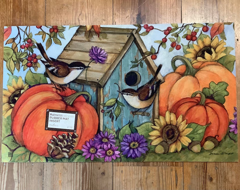 Autumn birdhouse doormat