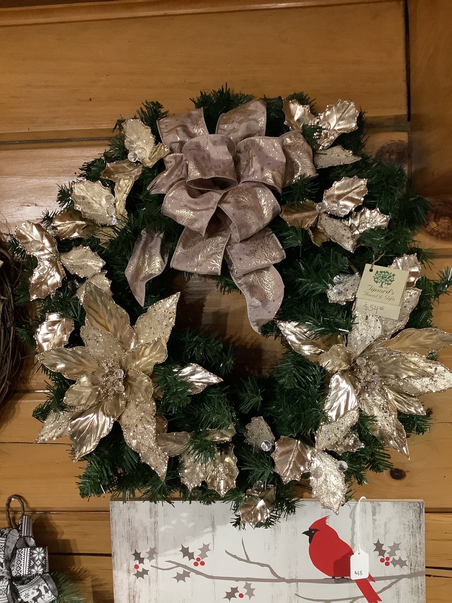 Winter silk wreath