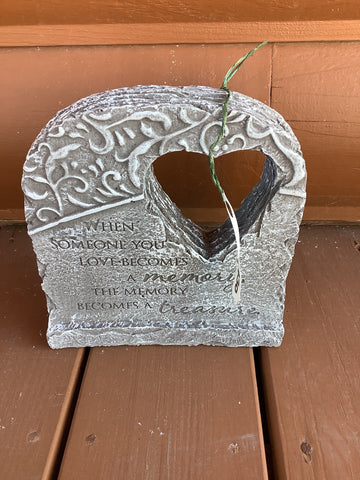 Concrete memorial-When someone you love