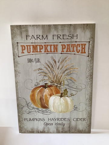 Pumpkin patch sign