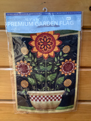 Primitive Sunflowers garden flag