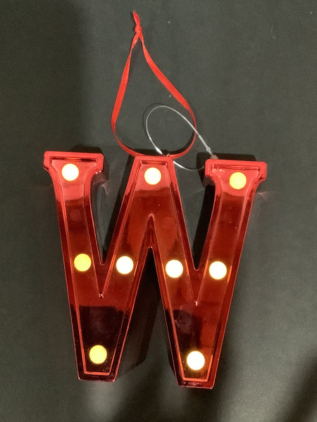 Light Up Letter ornament